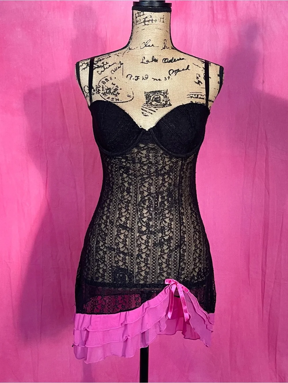 Y2K Native Intimates frilly lingerie dress 36C